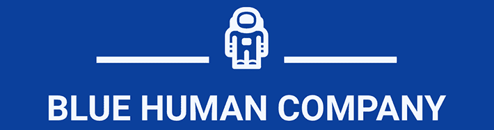 blue human company logo